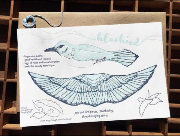 Bluebird Pop-Out Bird Card - Image 3