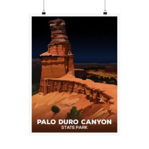 Palo Duro Canyon State Park (Night) Art Print 18 X 24